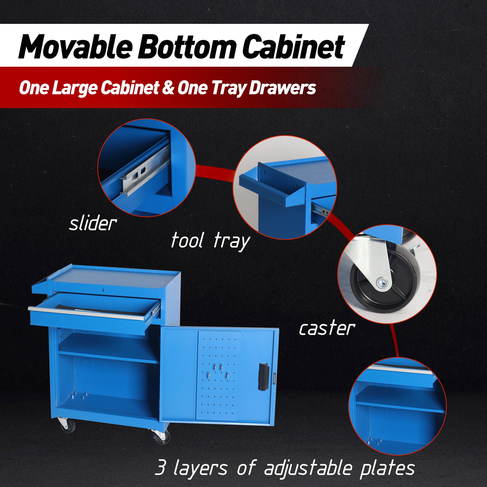 TOOL STORAGE CABINET FOR HOME & GARAGE USE